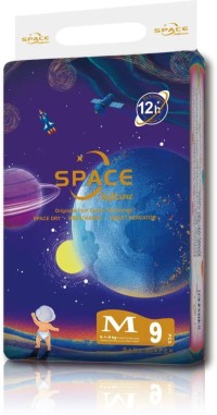 Softcare Space Baby Diapers Medium L/Count 9pcs
