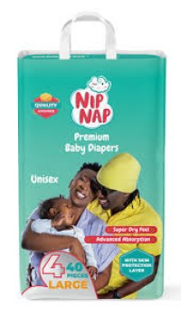 NipNap Premium Baby Diapers Size 4 Large H/Count 40pcs